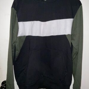 Truth Substance men’s Black and Green Hoodie with White Stripe size s